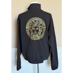 Versace Medusa Print Men’s Black Cotton Sweatshirt Jacket 3XL Black 1014422 NWT